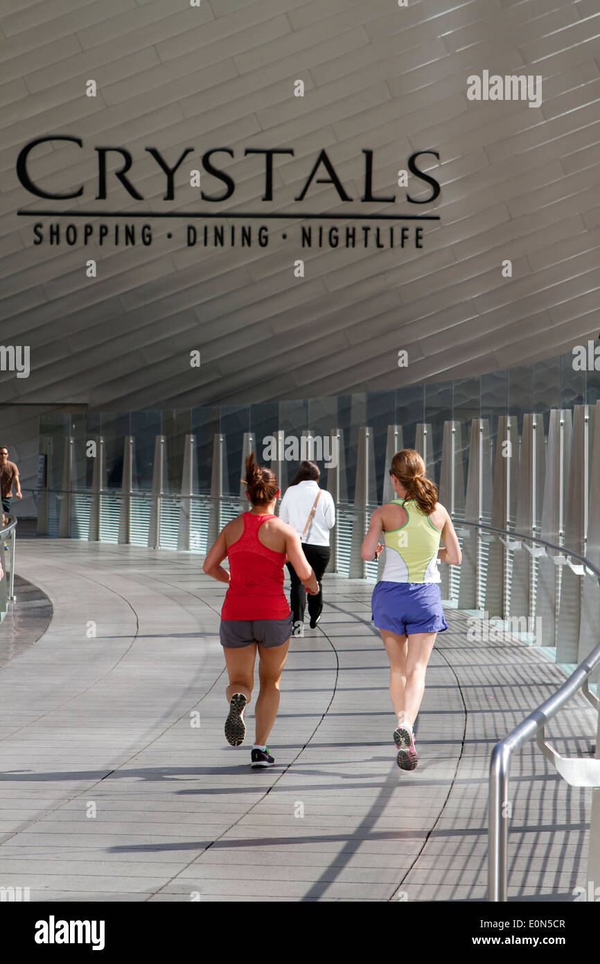 Walkway crystals shopping dining nightlife hires stock photography and