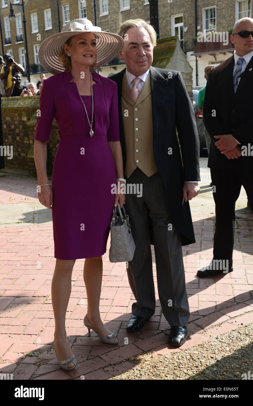 London, UK. 16th May, 2014. Andrew Lloyd Webber attends Poppy Delevingne and James Cook wedding at St Paul's Church Knightsbridge in London. Photo by See Li/Alamy Live News Stock Photo