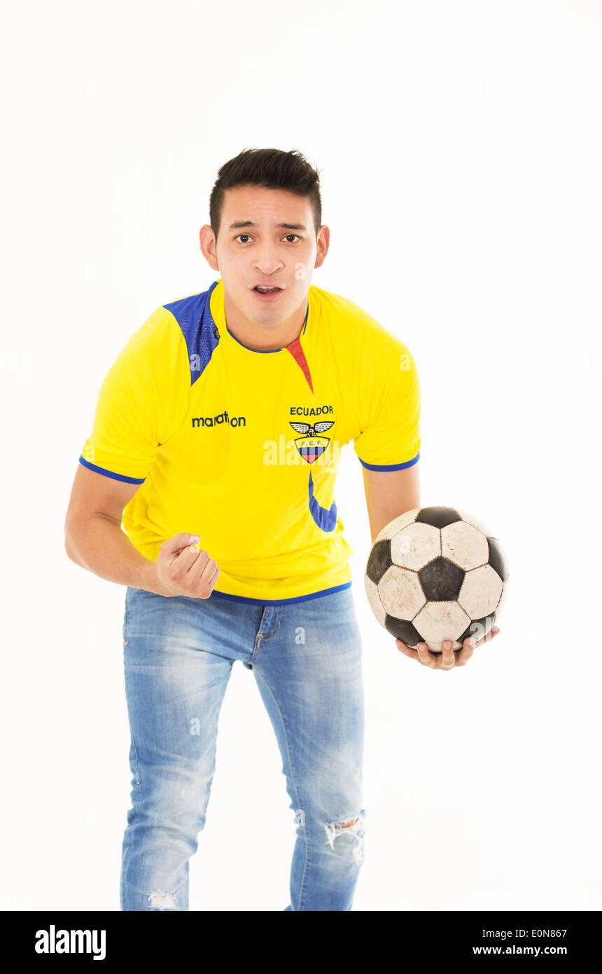 Ecuador soccer fan Stock Photo