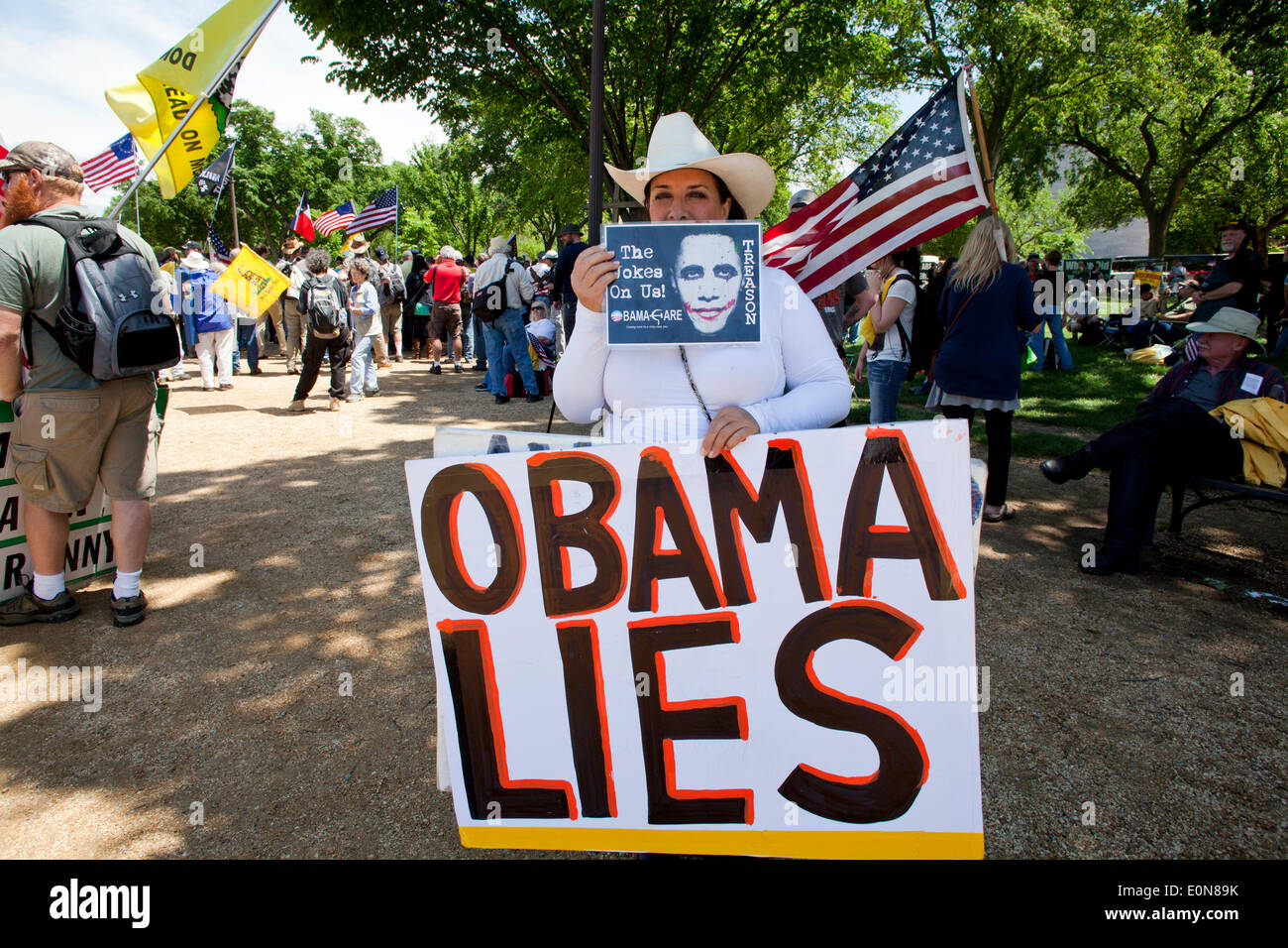 Washington DC, USA. 16th May 2014.   Members of Operation American Spring, backed by the Tea Party Nation, rally in Washington, DC to call the removal of President Obama and other members of the US government, and start a constitutional restoration. Credit:  B Christopher/Alamy Live News Stock Photo