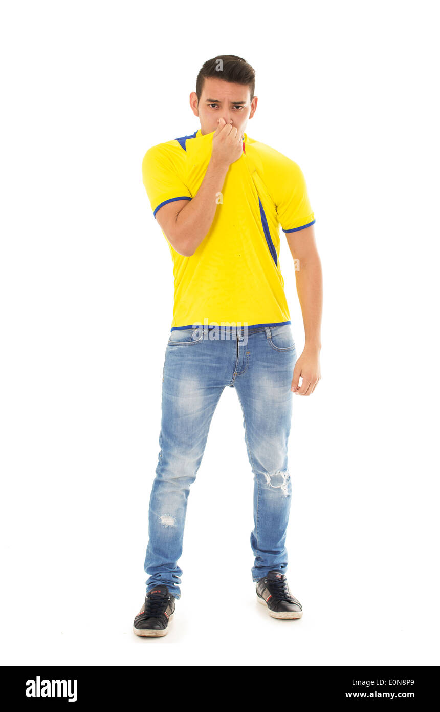 Ecuador soccer fan Stock Photo