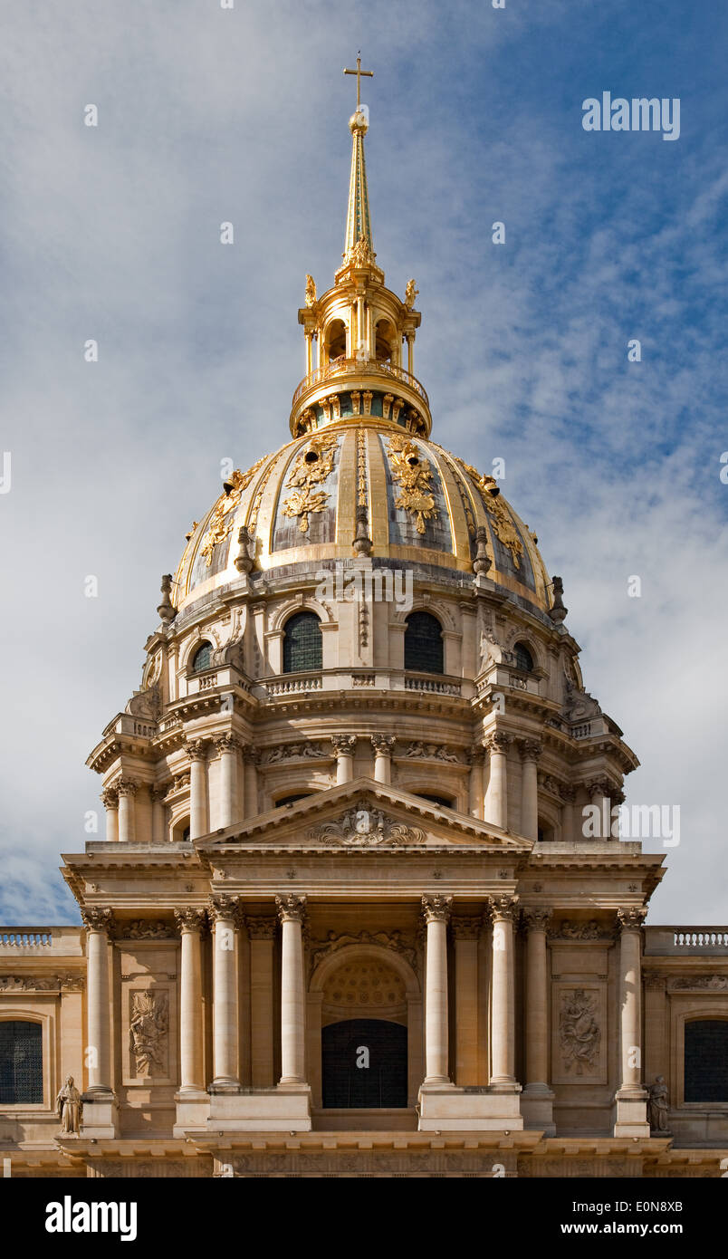 Dome des Invalides at Esplanade des Invalides, Paris, France Stock Photo