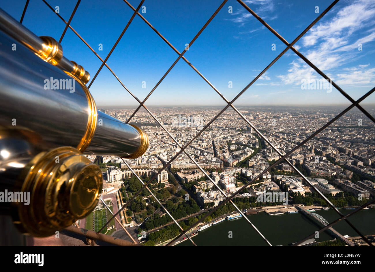 Aussicht vom Eiffelturm, Frankreich - Vista from Eiffel Tower, France, Paris Stock Photo