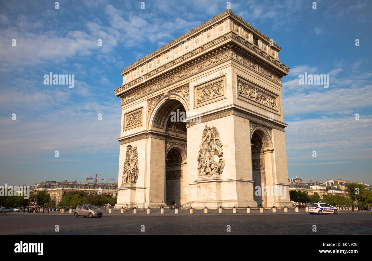 Arc de Triomphe an der Champs-Elysees, Paris, Frankreich - Arc de Triomphe at Champs-Elysees, France, Paris Stock Photo