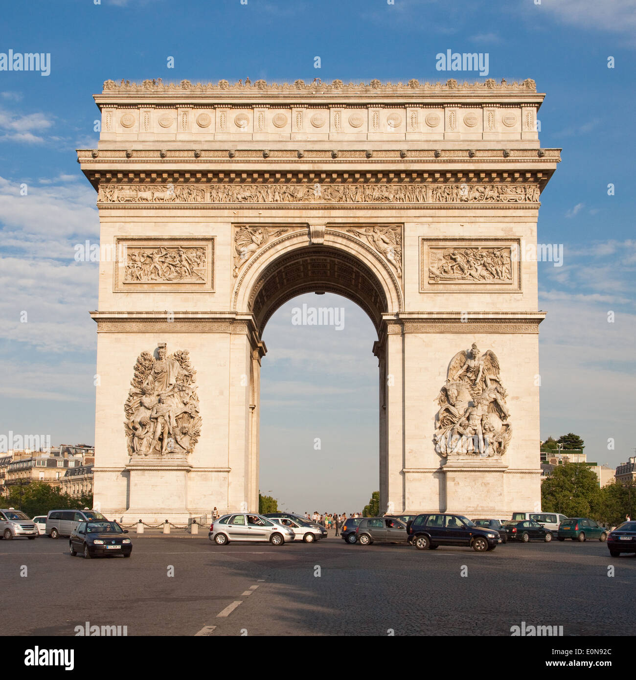 Arc de Triomphe an der Champs-Elysees, Paris, Frankreich - Arc de Triomphe at Champs-Elysees, France, Paris Stock Photo