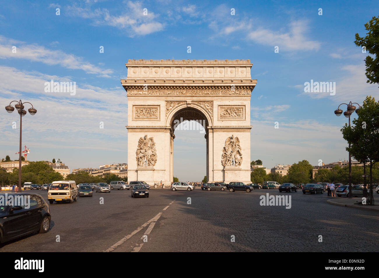 Arc de Triomphe an der Champs-Elysees, Paris, Frankreich - Arc de Triomphe at Champs-Elysees, France, Paris Stock Photo