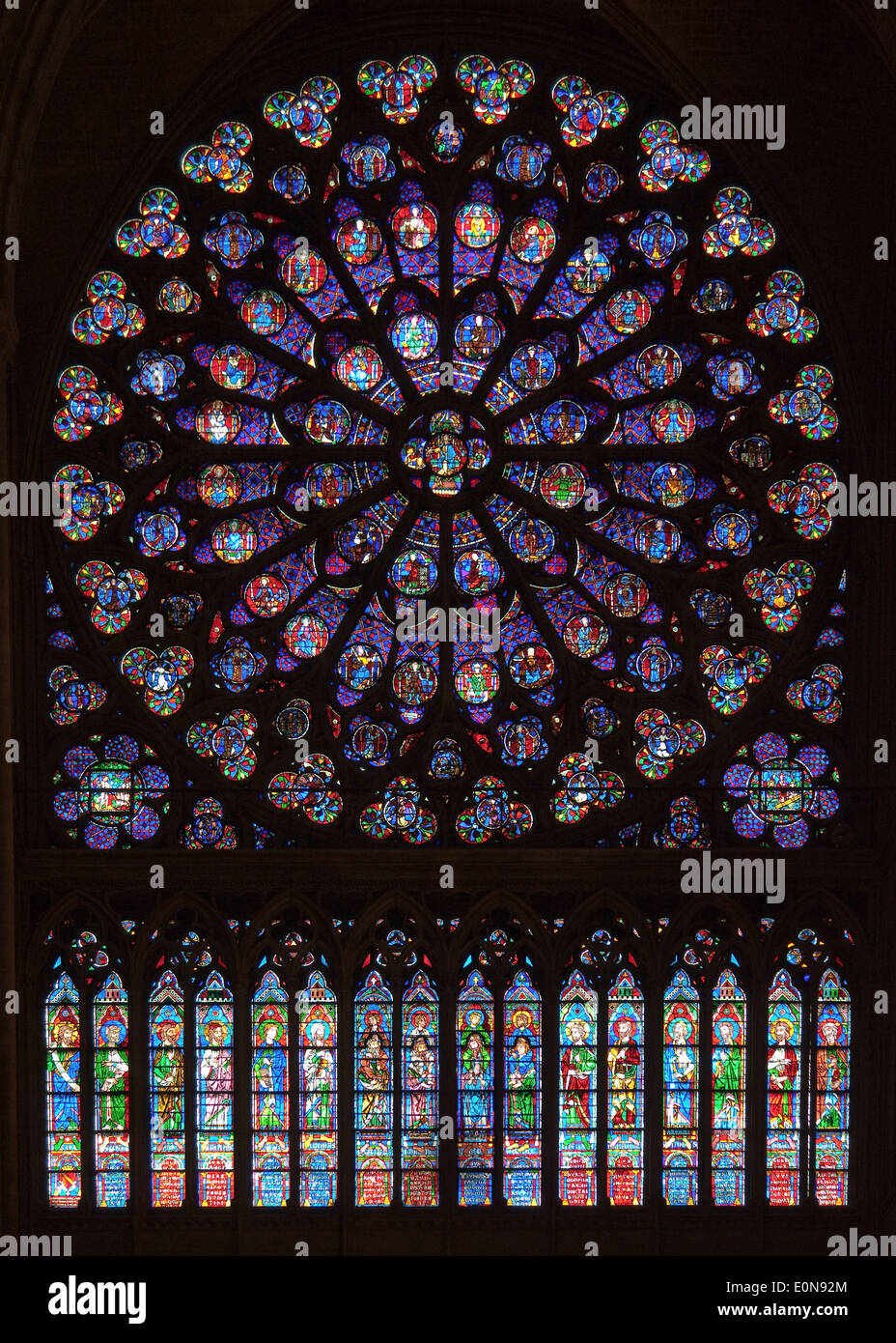 Mosaik in Notre Dame, Paris, Frankreich - Mosaic in Notre Dame in Paris, France Stock Photo