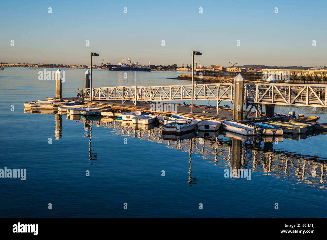 Small boat dock in San Diego Harbor. San Diego, California, United