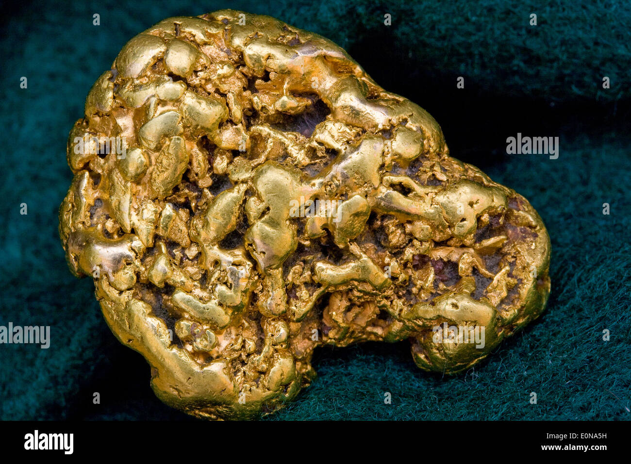 One Troy Ounce California (USA) Placer Gold Nugget - Natural Gold Specimen Stock Photo