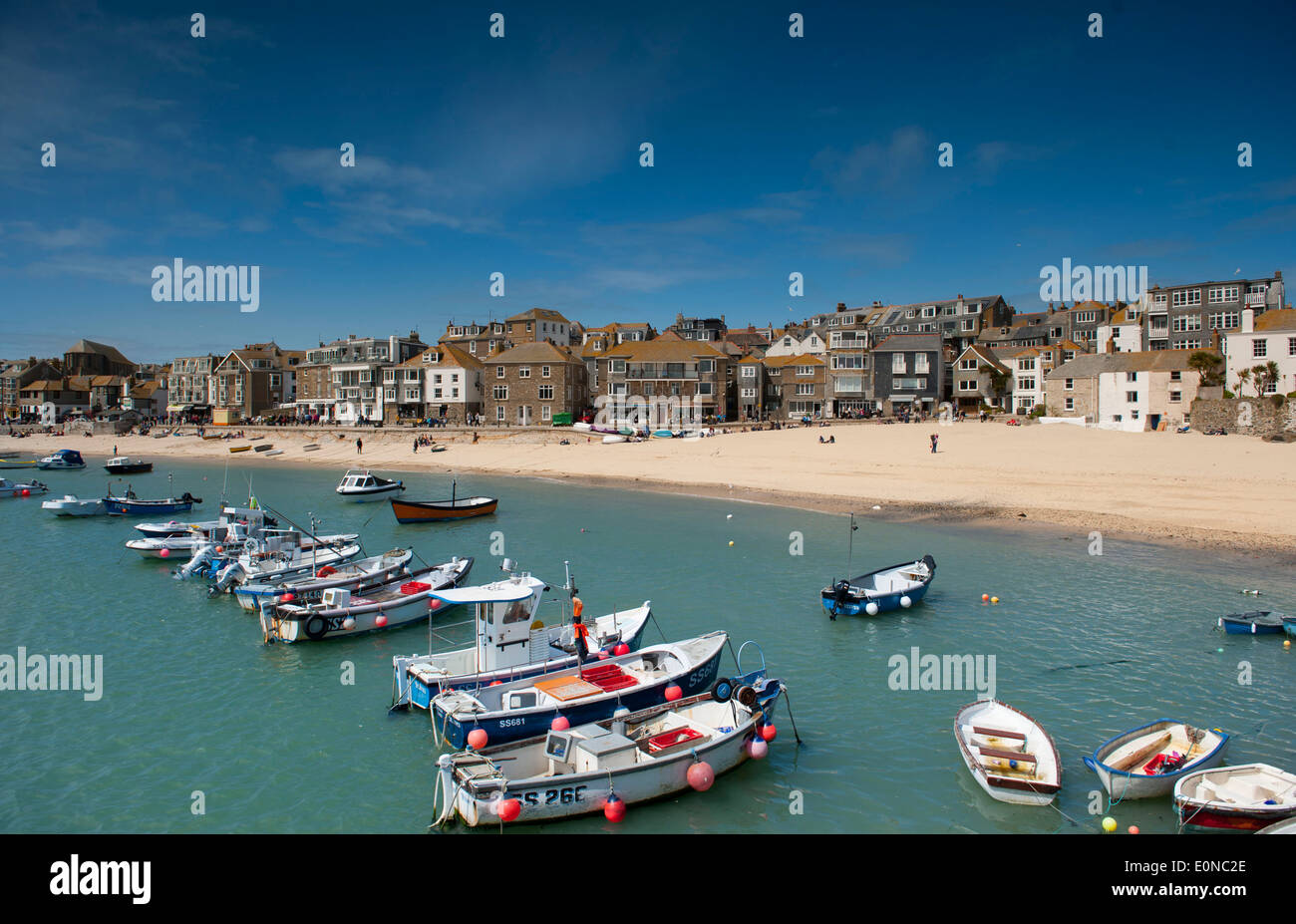 St. Ives beach in Cornwall, England. Stock Photo