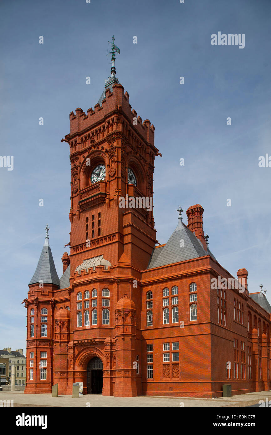 The Pierhead building at Cardiff Bay, Wales. Stock Photo