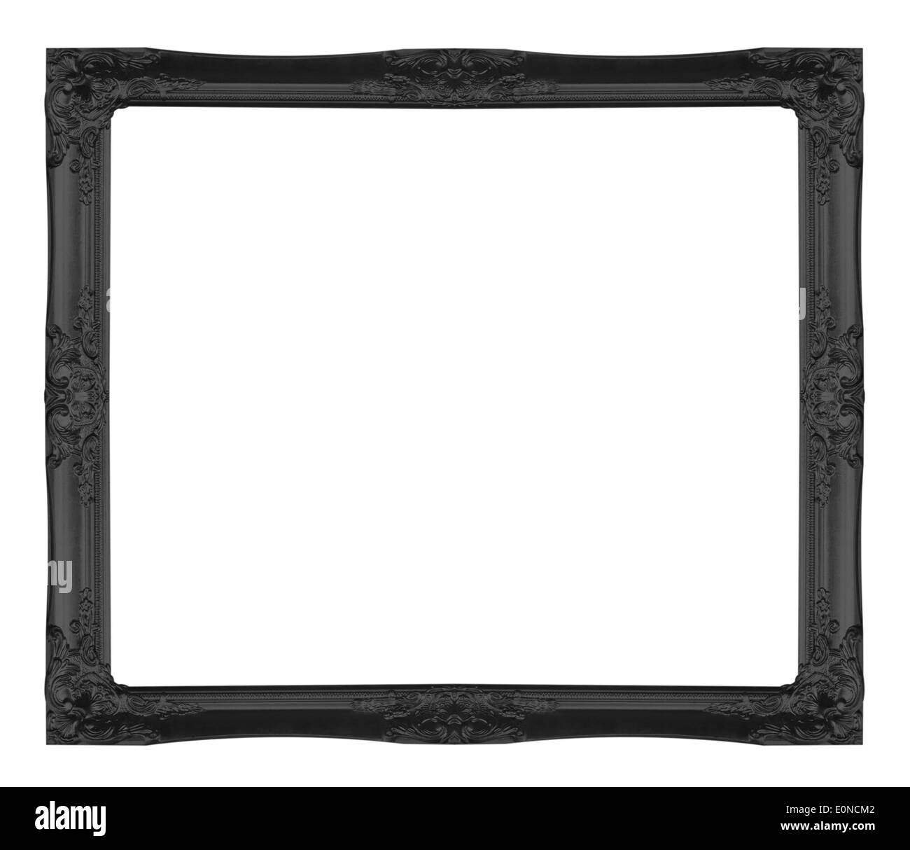 Black picture frame isolated on white background Stock Photo - Alamy