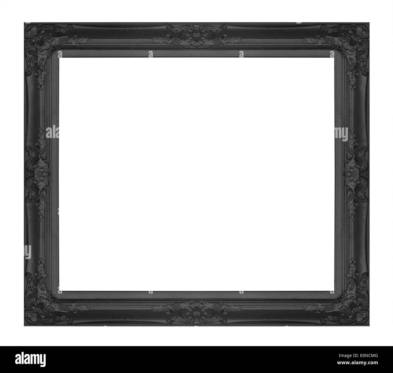 Black picture frame isolated on white background Stock Photo Alamy