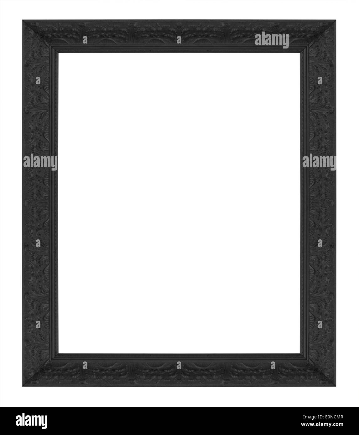 Black picture frame isolated on white background Stock Photo - Alamy