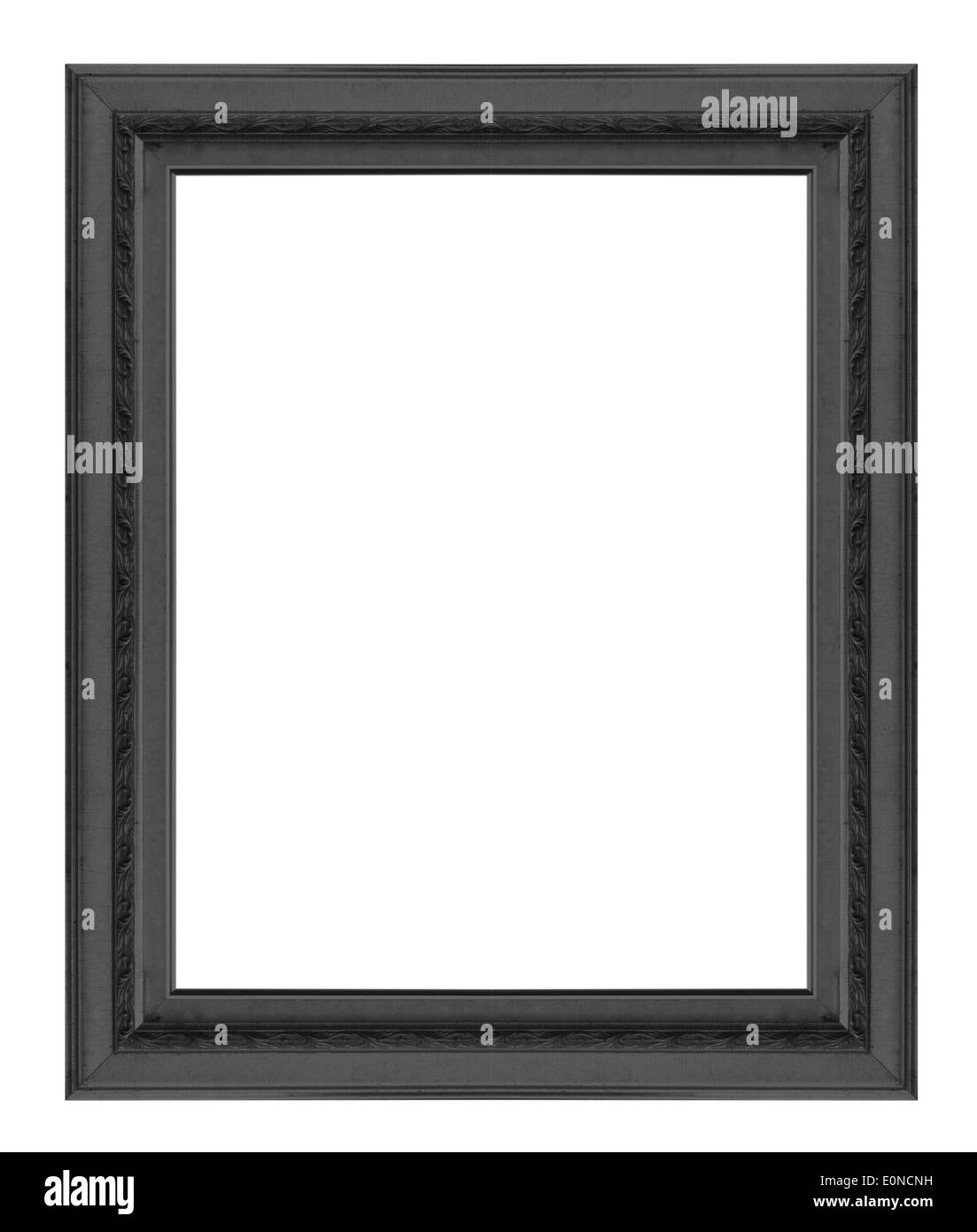 Black picture frame isolated on white background Stock Photo - Alamy