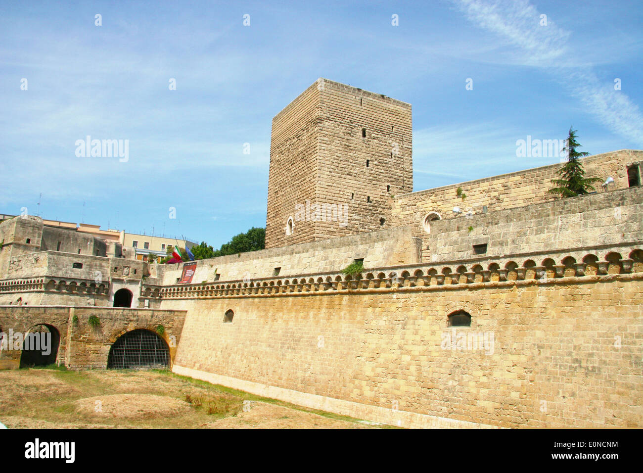 Swabian Castle or Castello Svevo, (Norman-Hohenstaufen Castle), Bari, Apulia, Italy Stock Photo