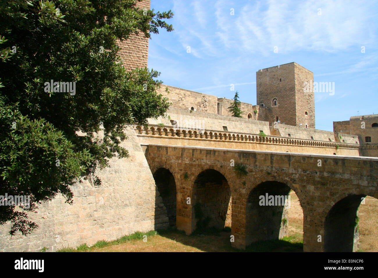 Swabian Castle or Castello Svevo, (Norman-Hohenstaufen Castle), Bari, Apulia, Italy Stock Photo