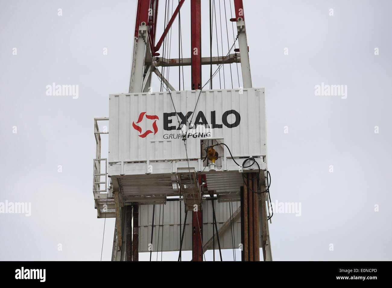 Milowo, Poland 17th, May 2014 The PGNiG SA Company started new shale gas research in Milowo in northern Poland  (the Kartuzy concession). The drilling process will take 2 months and is planned to 3800-meters depth. Credit:  Michal Fludra/Alamy Live News Stock Photo