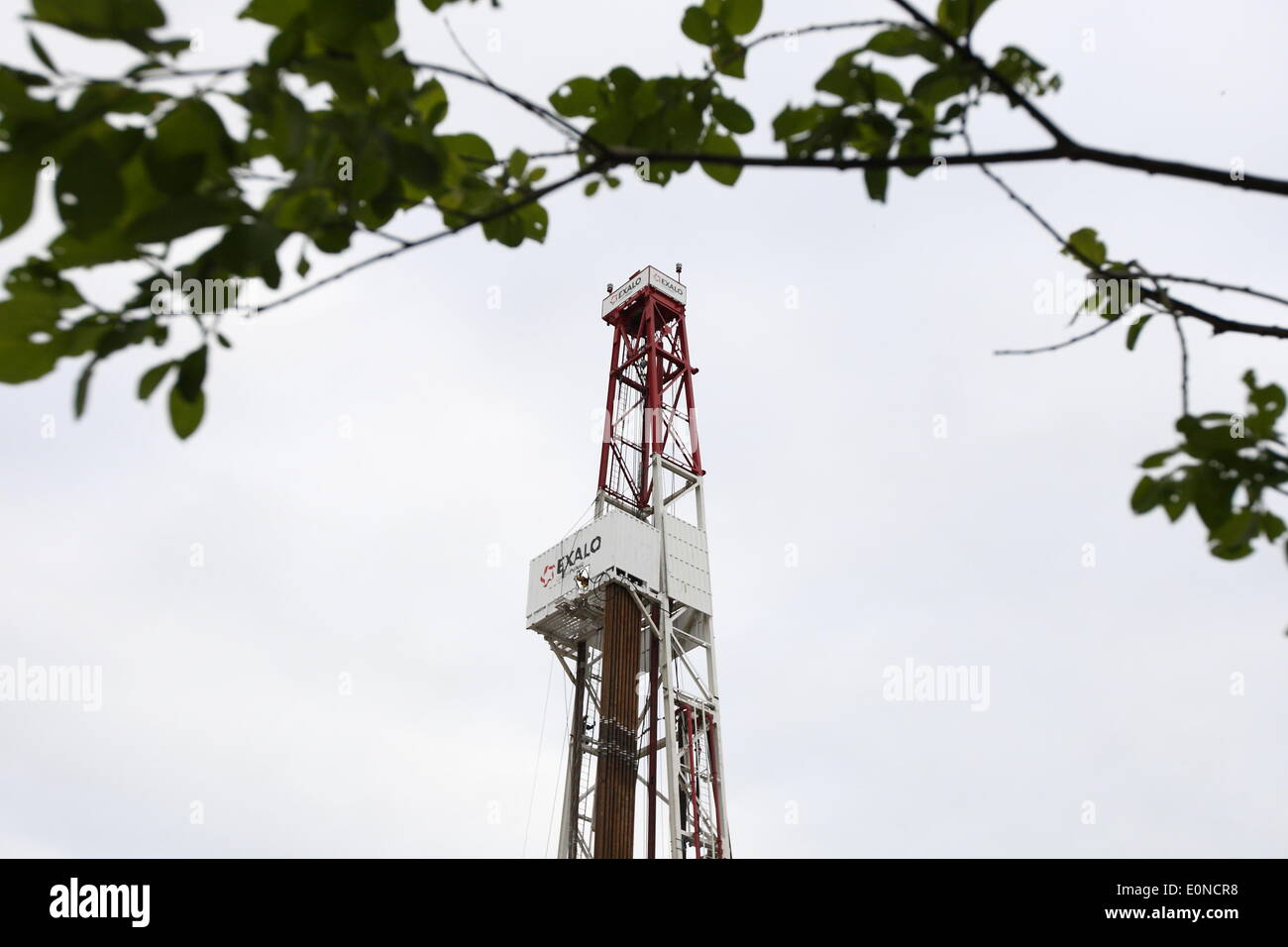 Milowo, Poland 17th, May 2014 The PGNiG SA Company started new shale gas research in Milowo in northern Poland  (the Kartuzy concession). The drilling process will take 2 months and is planned to 3800-meters depth. Credit:  Michal Fludra/Alamy Live News Stock Photo