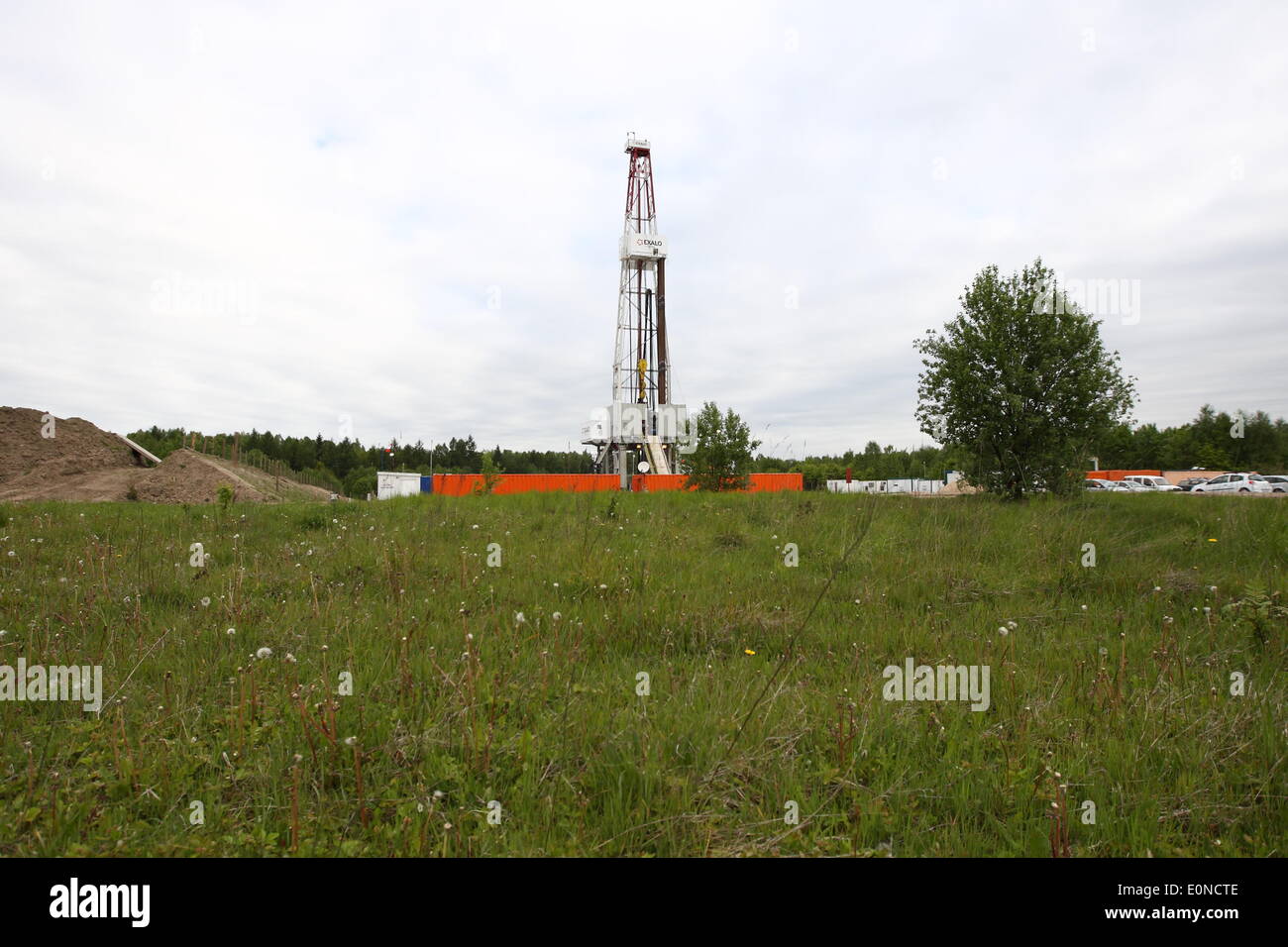 Milowo, Poland 17th, May 2014 The PGNiG SA Company started new shale gas research in Milowo in northern Poland  (the Kartuzy concession). The drilling process will take 2 months and is planned to 3800-meters depth. Credit:  Michal Fludra/Alamy Live News Stock Photo