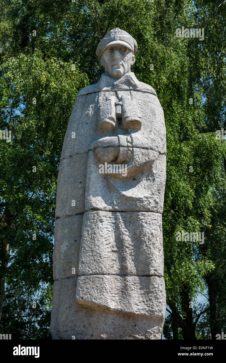 General Franciszek Kleeberg monument at military cemetery of soldiers killed in WW2 in Kock, Malopolska, Poland Stock Photo