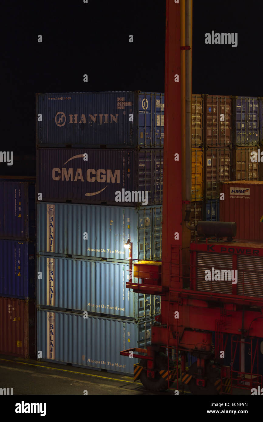 Containers stacked on the dockside Colombo, Sri Lanka Stock Photo Alamy