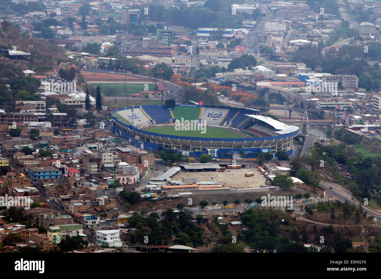 Tegucigalpa. 15th May, 2014. Image from May 15, 2014, of the general view of Nacional Stadium, in Tegucigalpa, Honduras. The Honduras national soccer team qualified for its third World Cup after obtaining the third position on the CONCACAF final tables. © Rafael Ochoa/Xinhua/Alamy Live News Stock Photo