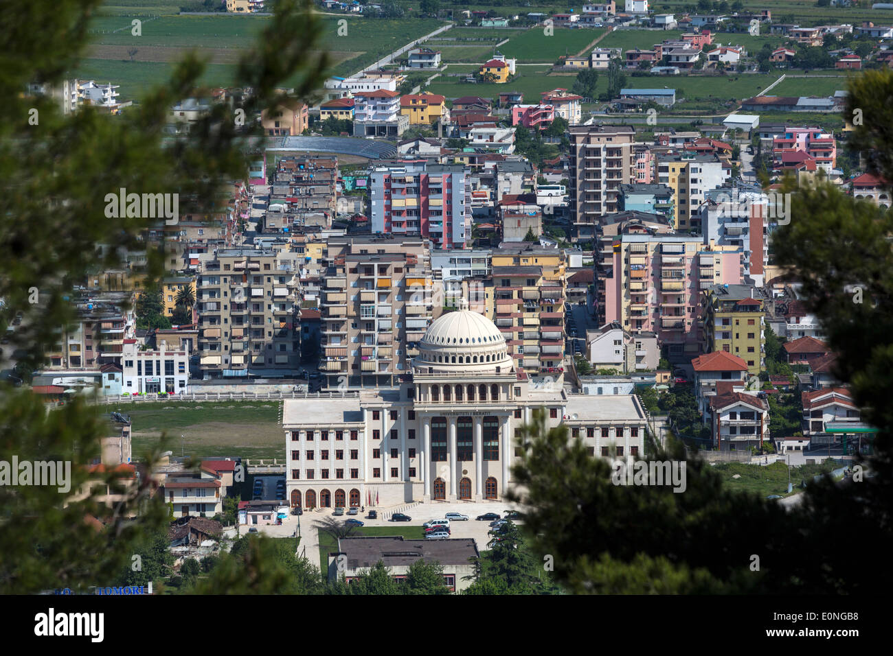 Berat university building, Berat city, Albania Stock Photo