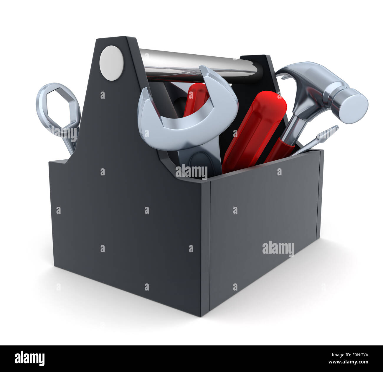 Toolbox, white and isolated background (done in 3d Stock Photo - Alamy