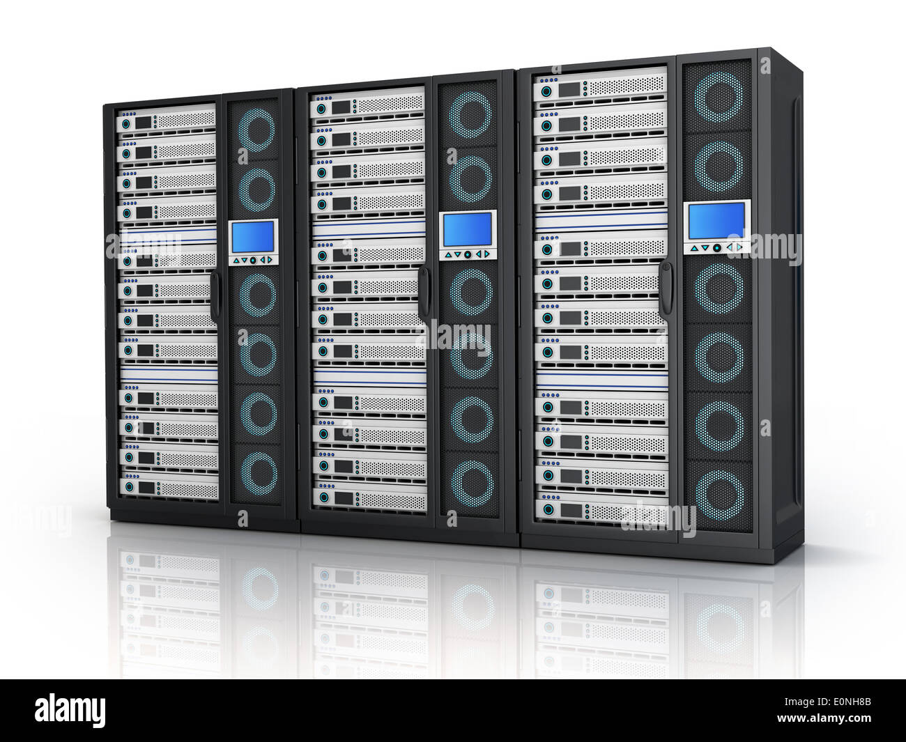 Server high-end only (done in 3d, isolated) Stock Photo