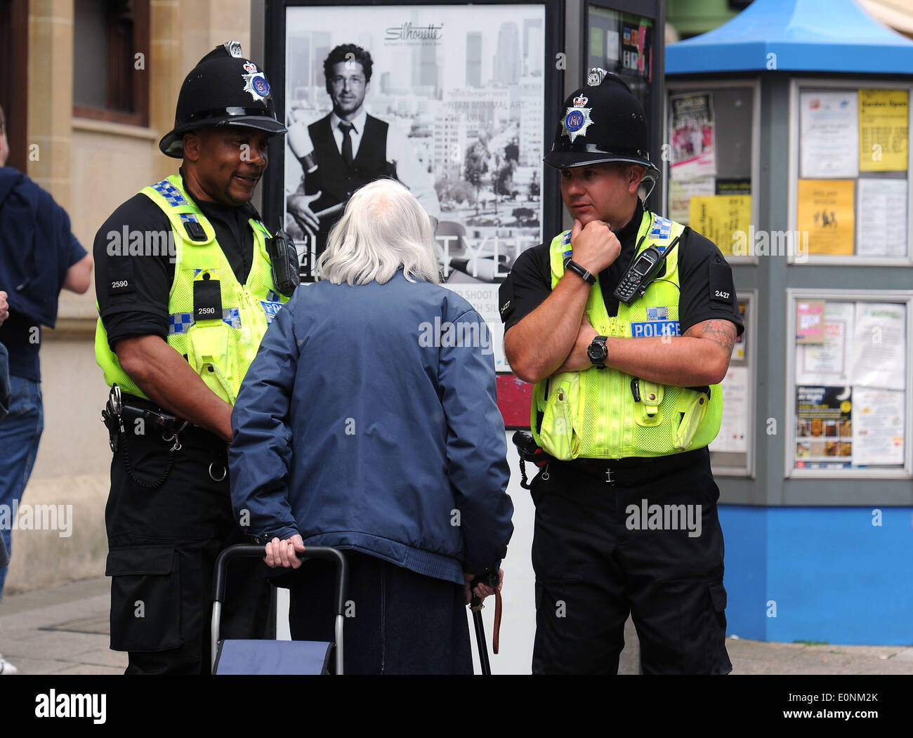 Police Officers Patrol The Streets Britain UK Stock Photo Alamy