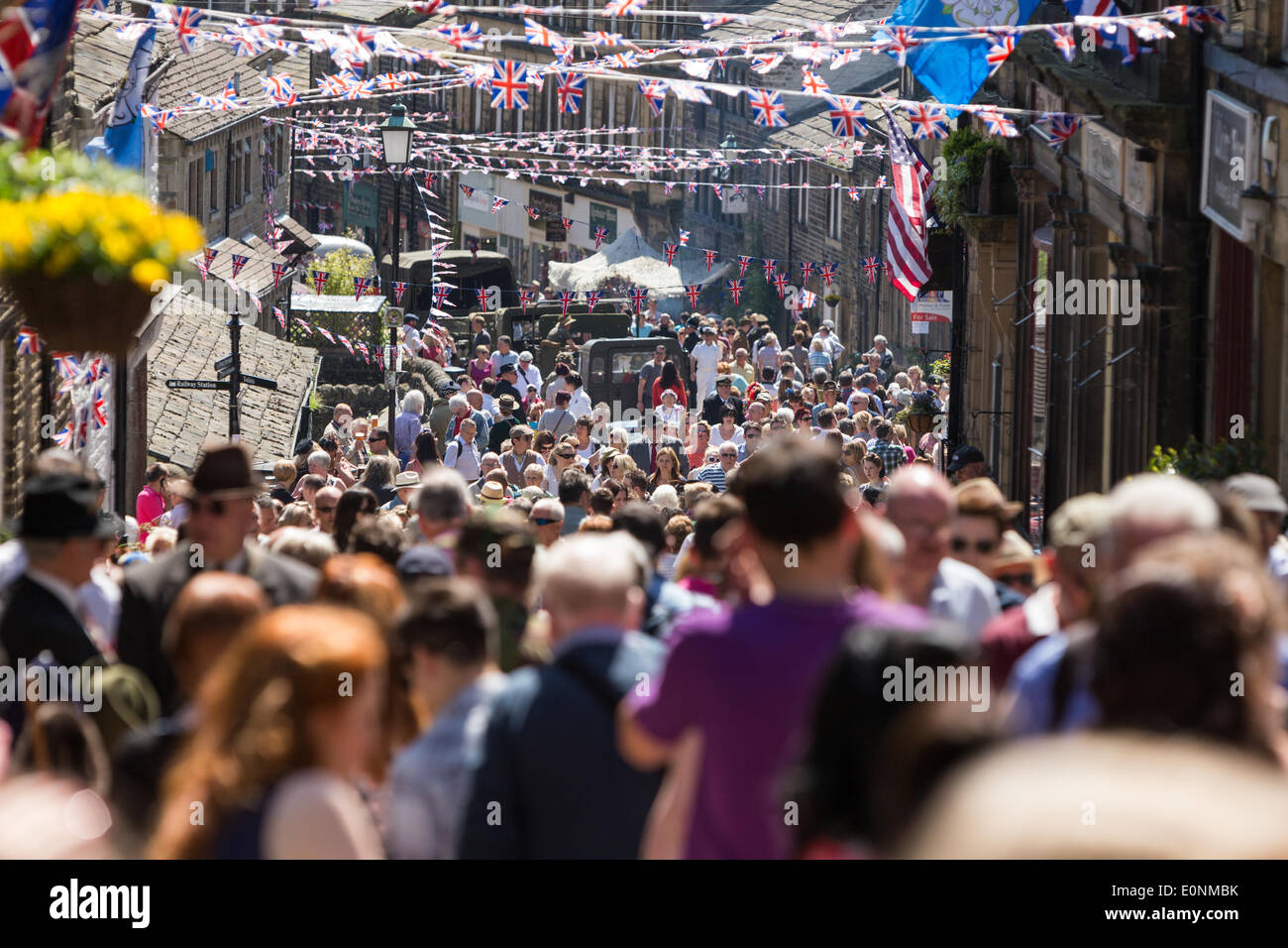 Haworth, West Yorkshire, UK. 17th May 2014. Haworth, a small village in