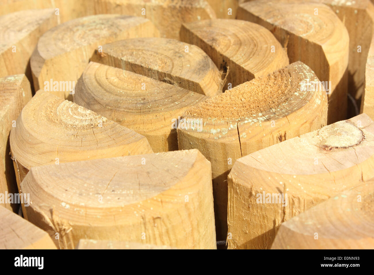 split wooden posts Stock Photo - Alamy