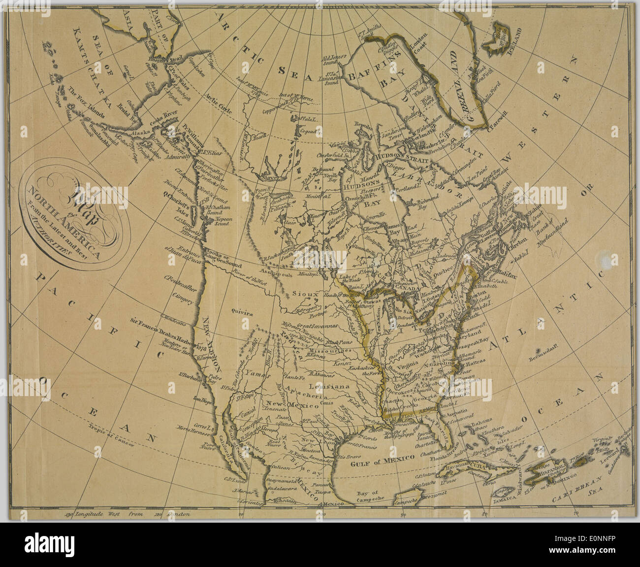 Historic north america map hi-res stock photography and images - Alamy
