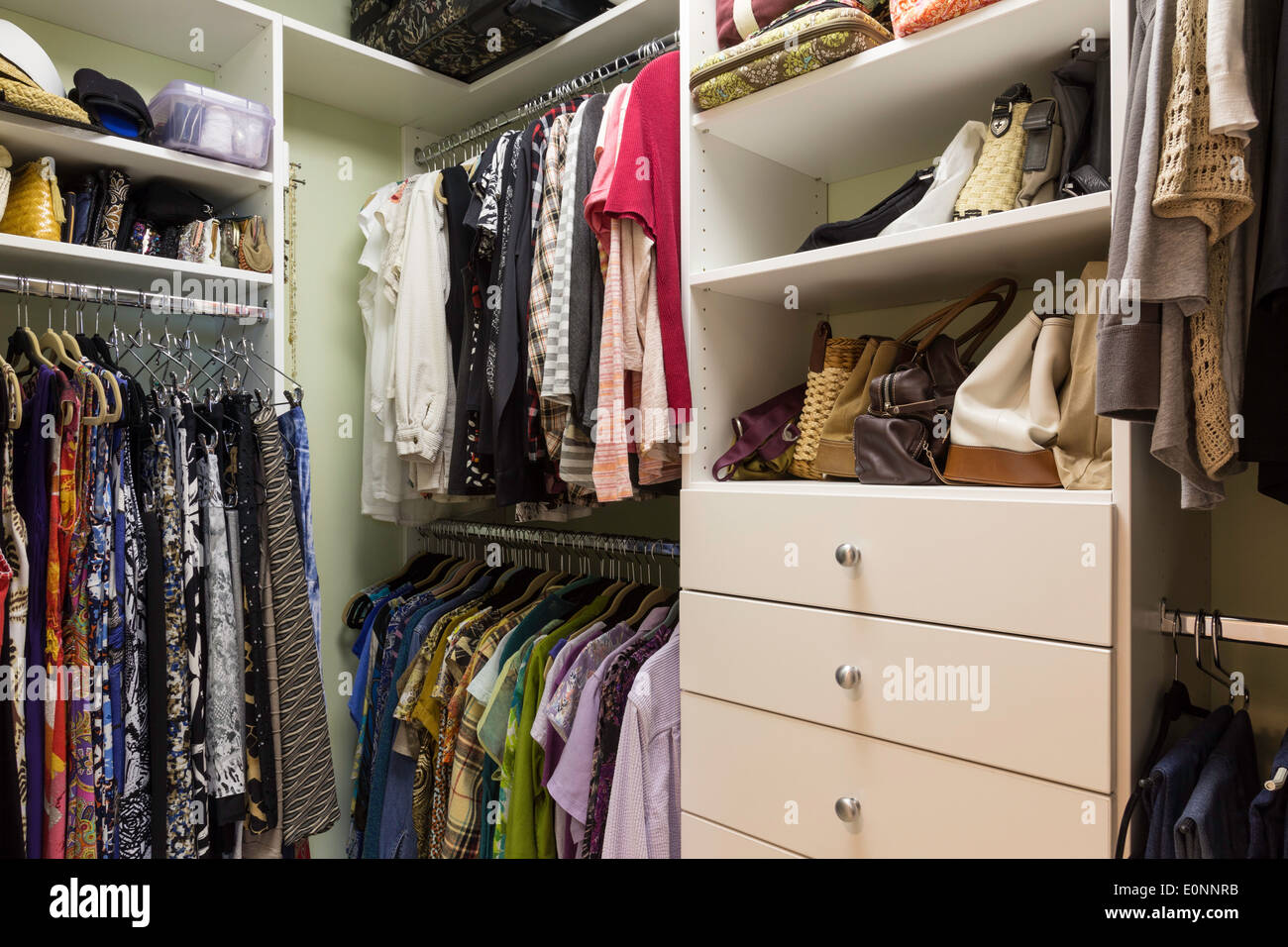 Organized Home Walkin Closet, USA Stock Photo Alamy