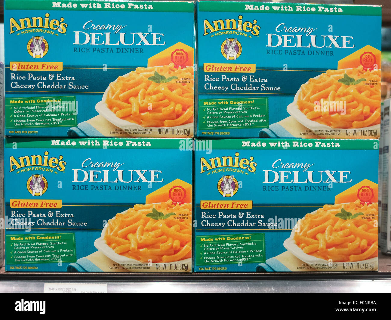 Grocery Store Shelf, USA Stock Photo