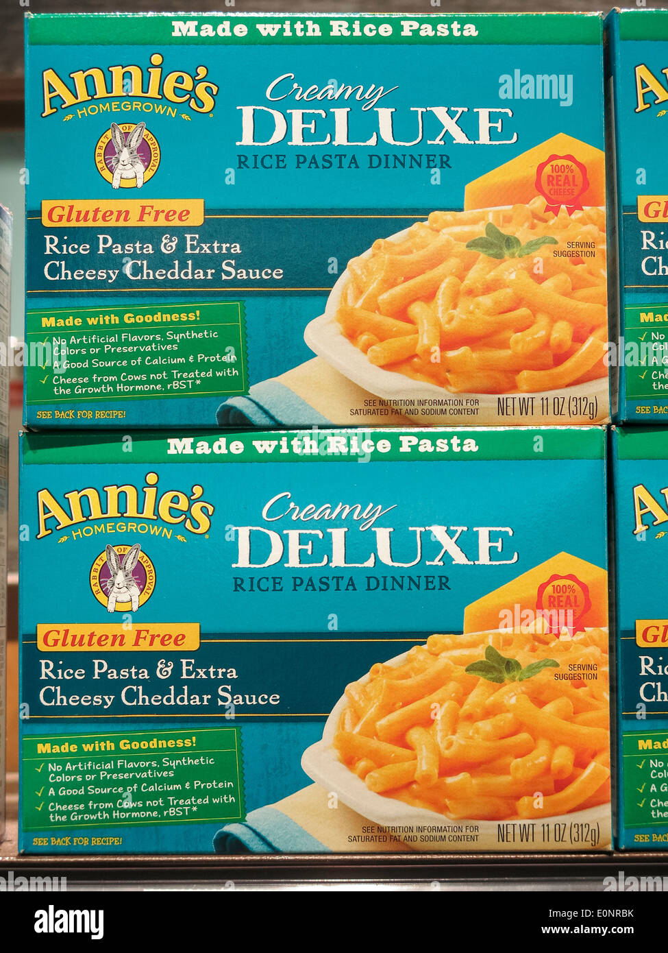 Grocery Store Shelf, USA Stock Photo