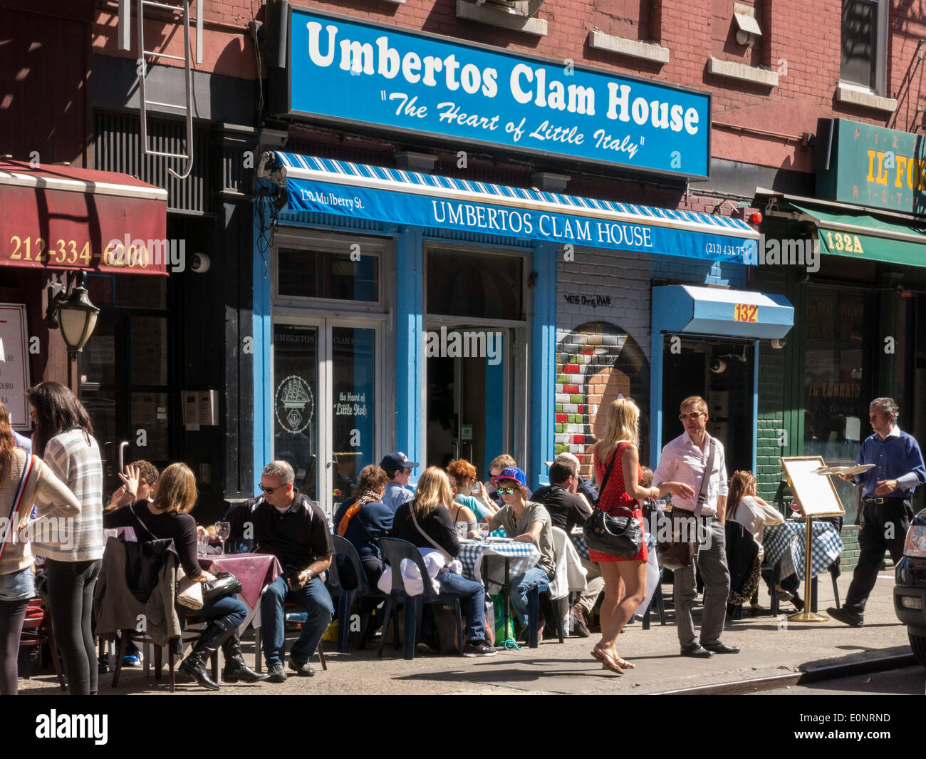 Little Italy Umbertos Clam House Manhattan New York City USA Stock Photo -  Alamy