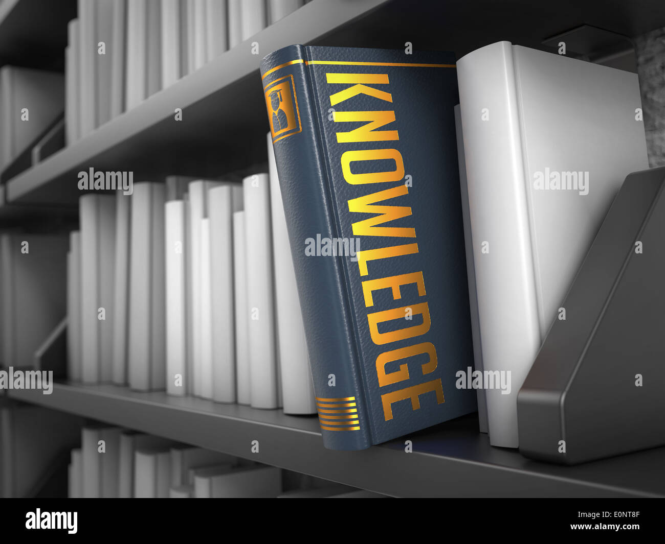 Knowledge - Title of Book. Innovation Concept. Stock Photo