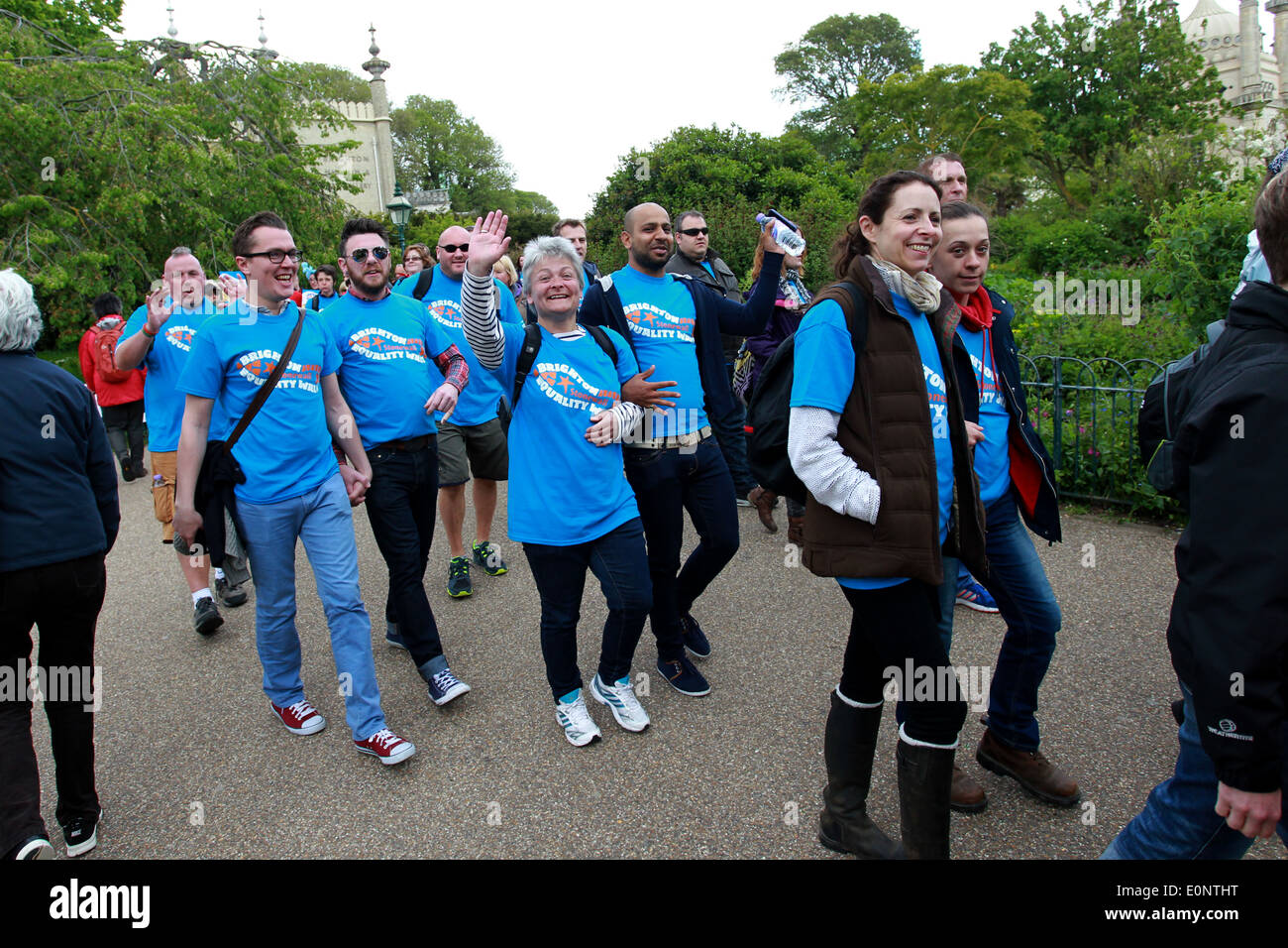The 2014 Stonewall Equality Walk, starting at the Brighton Pavilion, Brighton, East Sussex, UK. Stock Photo