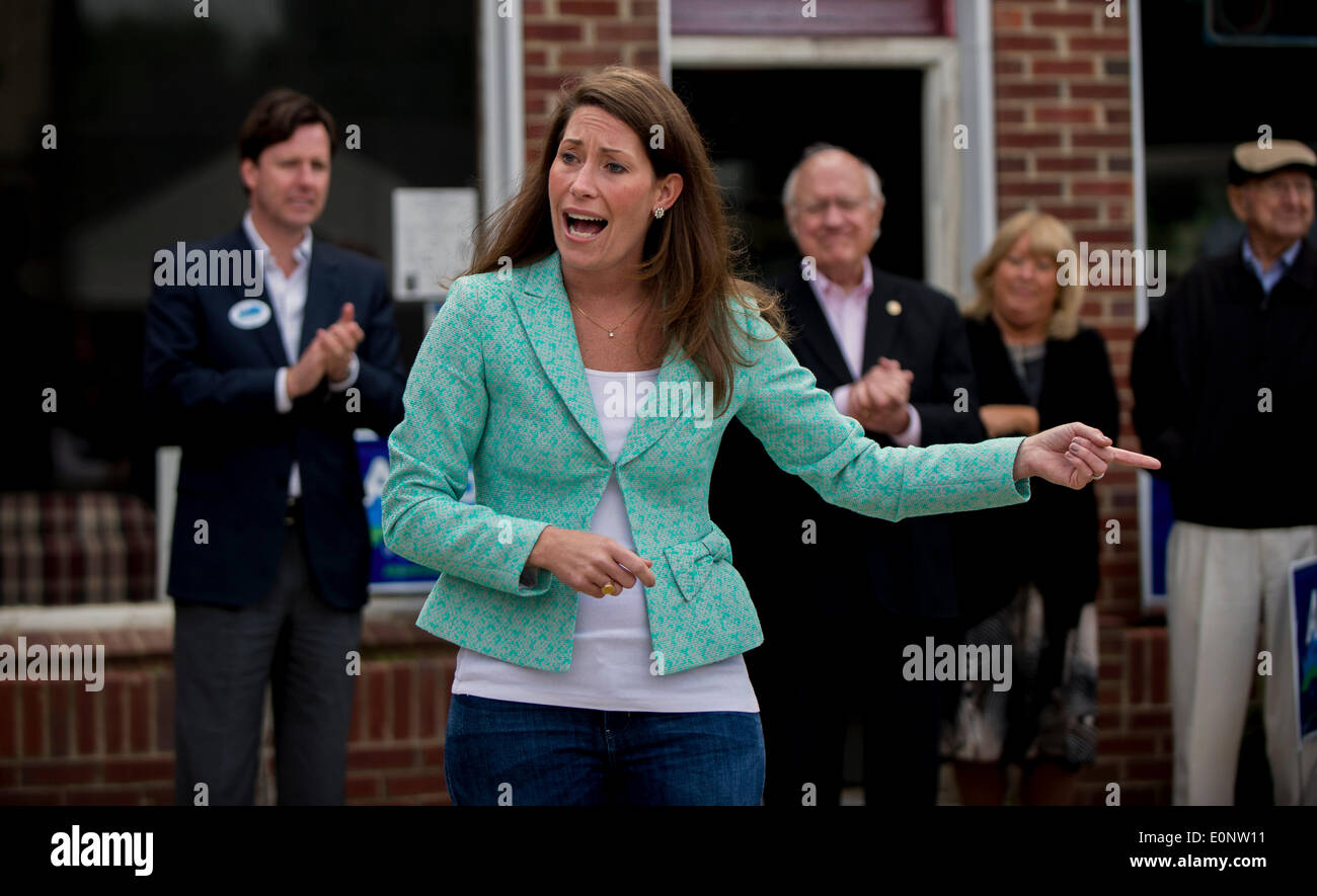 Lawrenceburg, Kentucky, USA. 16th May, 2014. ALISON LUNDERGAN GRIMES