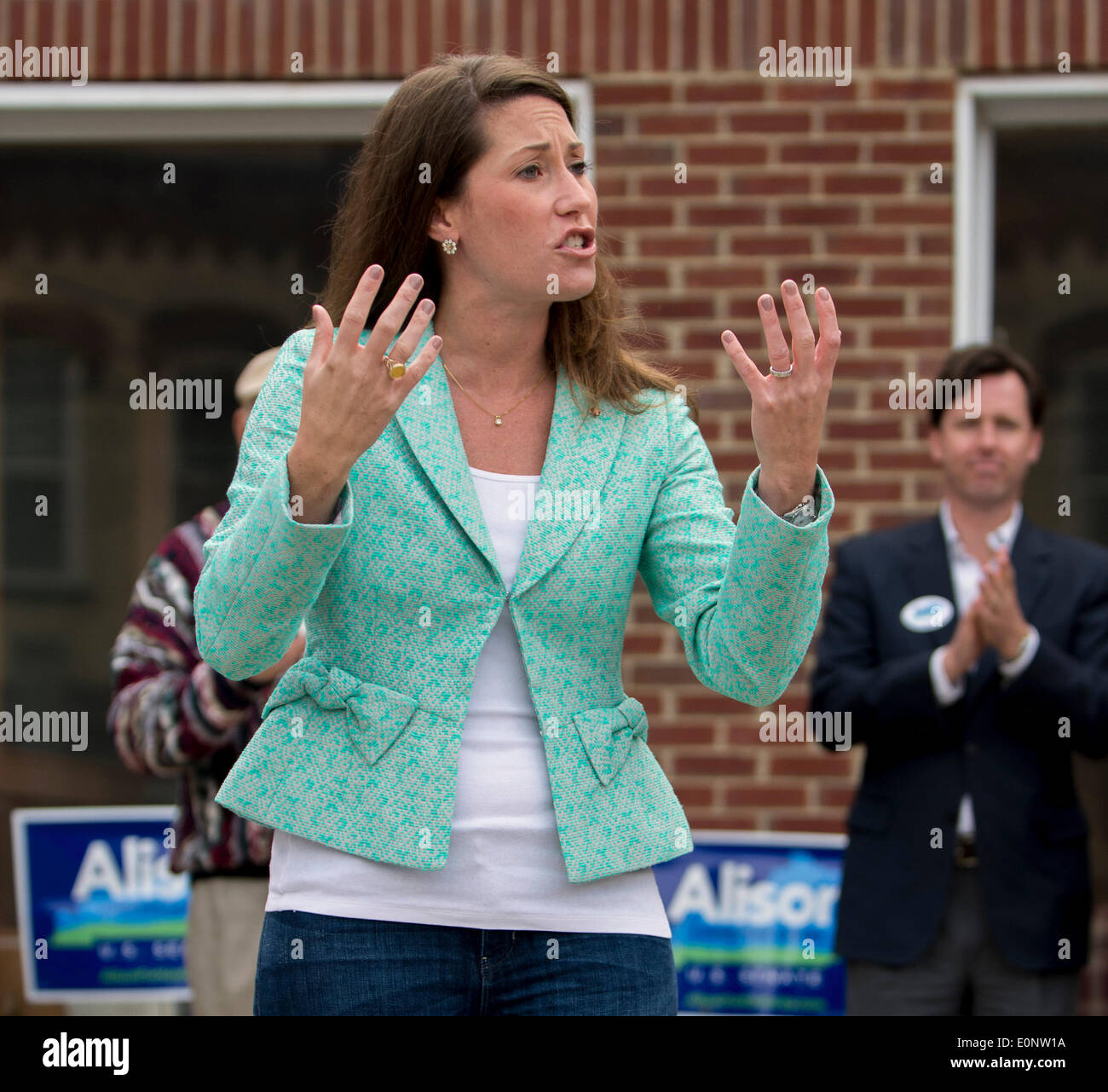 Lawrenceburg, Kentucky, USA. 16th May, 2014. ALISON LUNDERGAN GRIMES