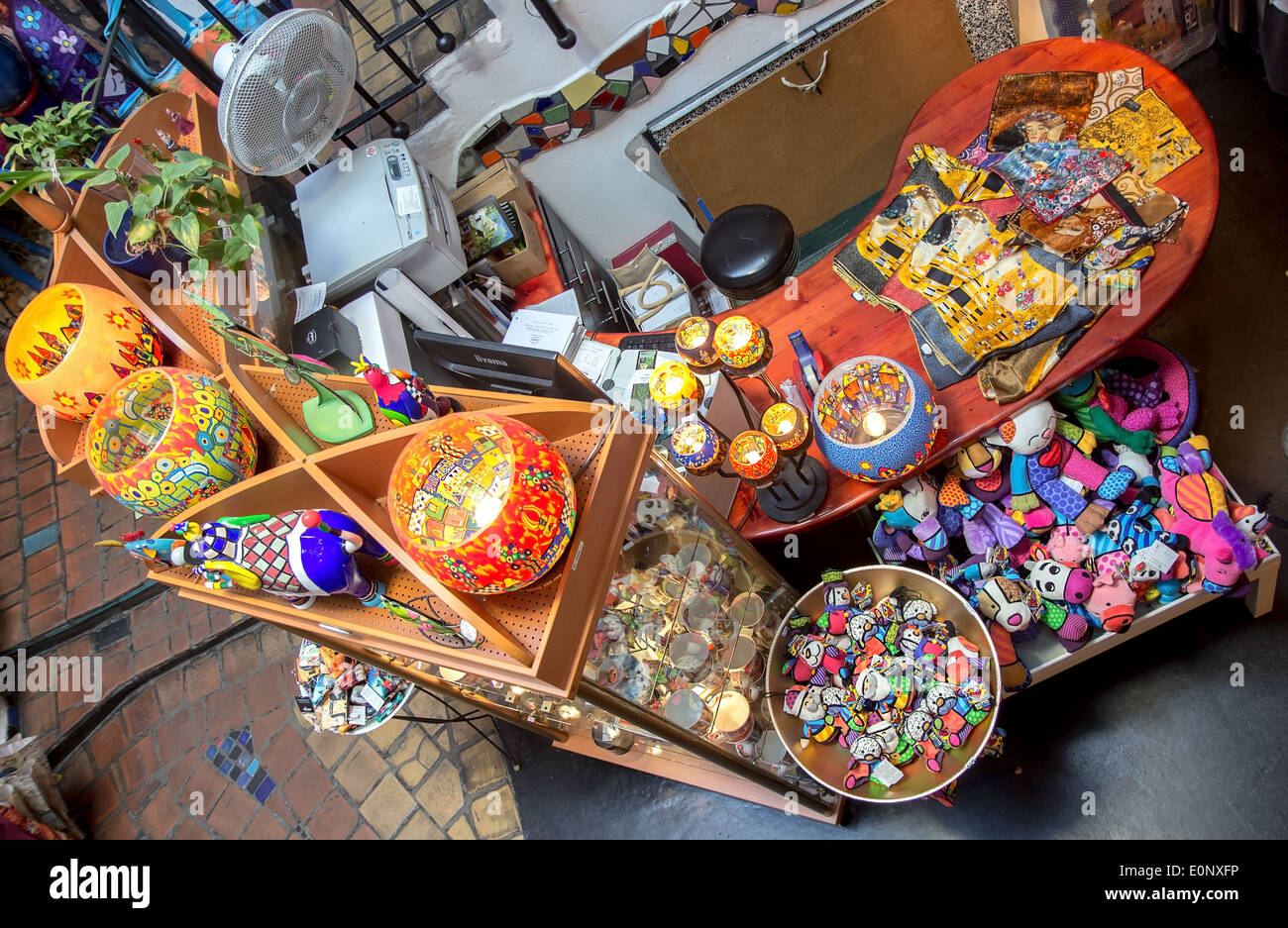 Hundertwasser Village, interior of shop Stock Photo