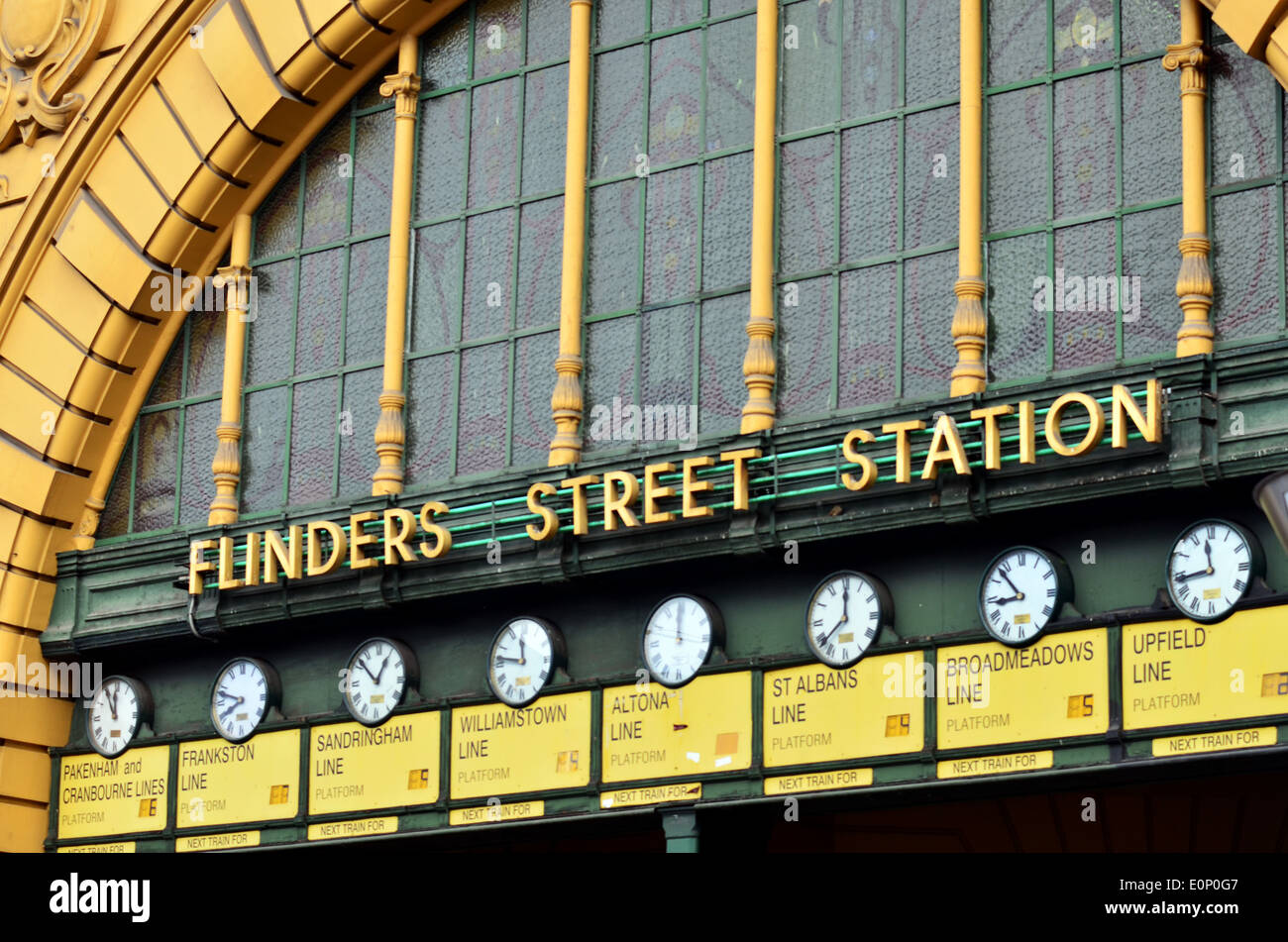 Flinders Street Clocks High Resolution Stock Photography and Images Alamy