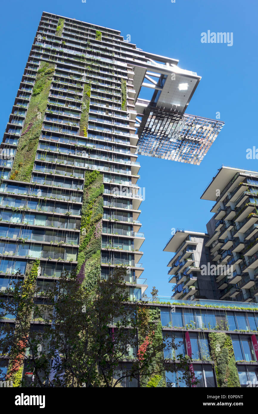 Sydney Australia,Chippendale,One Central Park,condominium residential apartment apartments building buildings housing,building complex,vertical garden Stock Photo
