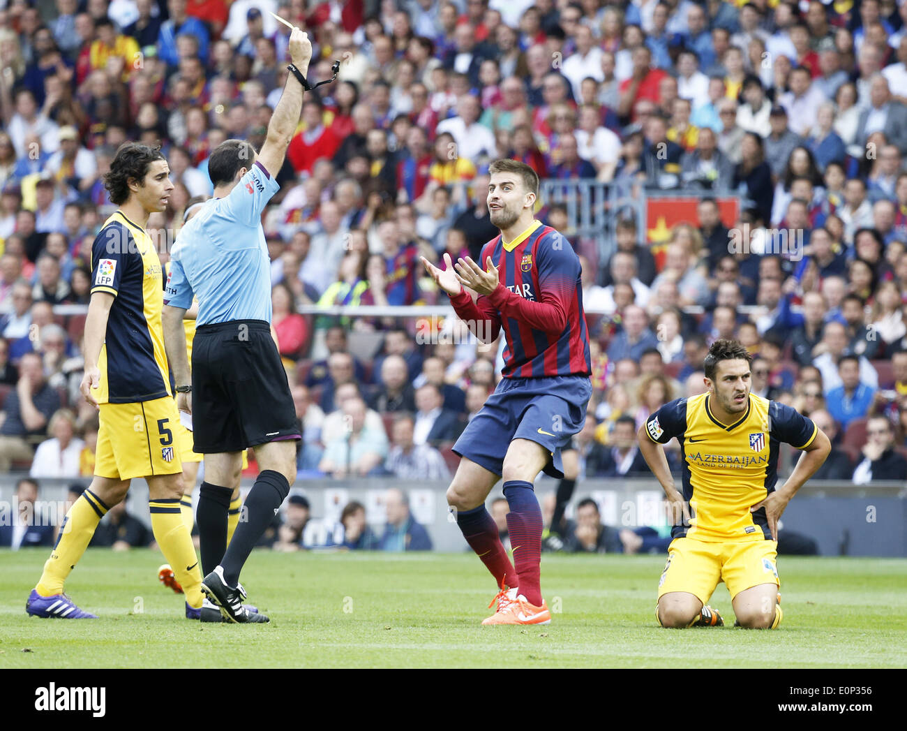 Barcelona, Spain. 17th May, 2014. Gerard Pique in the match between FC Barcelona and Atletico de Madrid, for Week 38 of the spanish Liga BBVA played at the Camp Nou, May 17, 2014. Photo: Joan Valls/Urbanandsport/Nurphoto. Credit:  Joan Valls/NurPhoto/ZUMAPRESS.com/Alamy Live News Stock Photo
