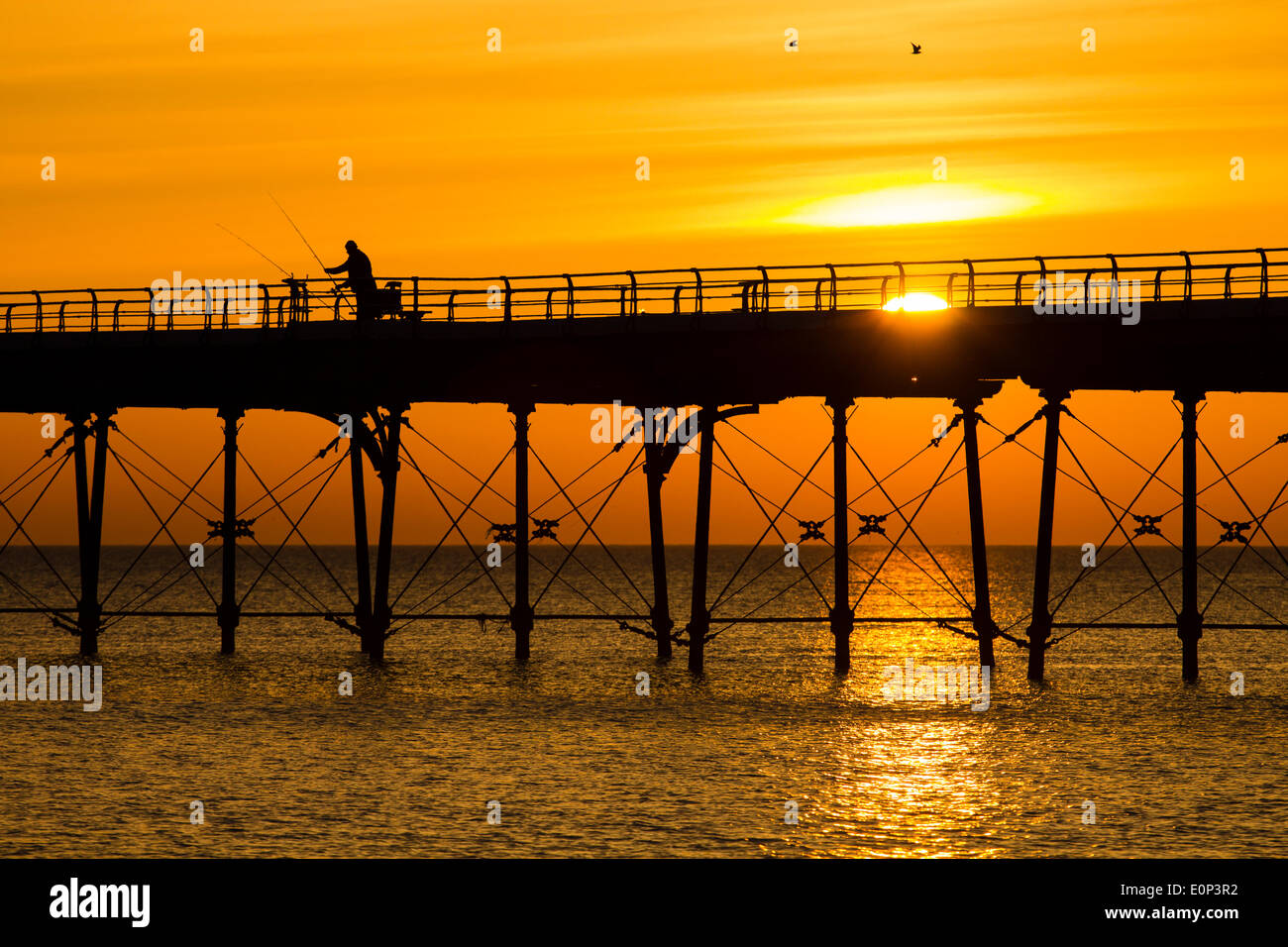 Saltburn pier at sunrise. Saltburn by the Sea, North Yorkshire. UK