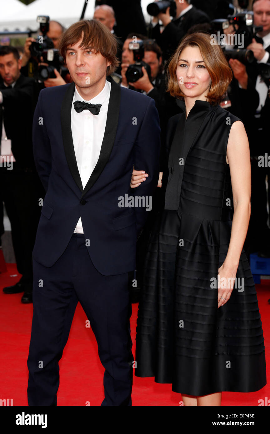 Cannes, France. 17th May, 2014. Director Sofia Coppola and husband