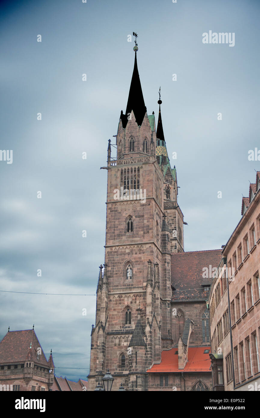 St. Lorenzkirche,Nürnberg,Gotik,gotisch, protestantisch,evangelisch,lutherisch, Nuremberg, Stock Photo