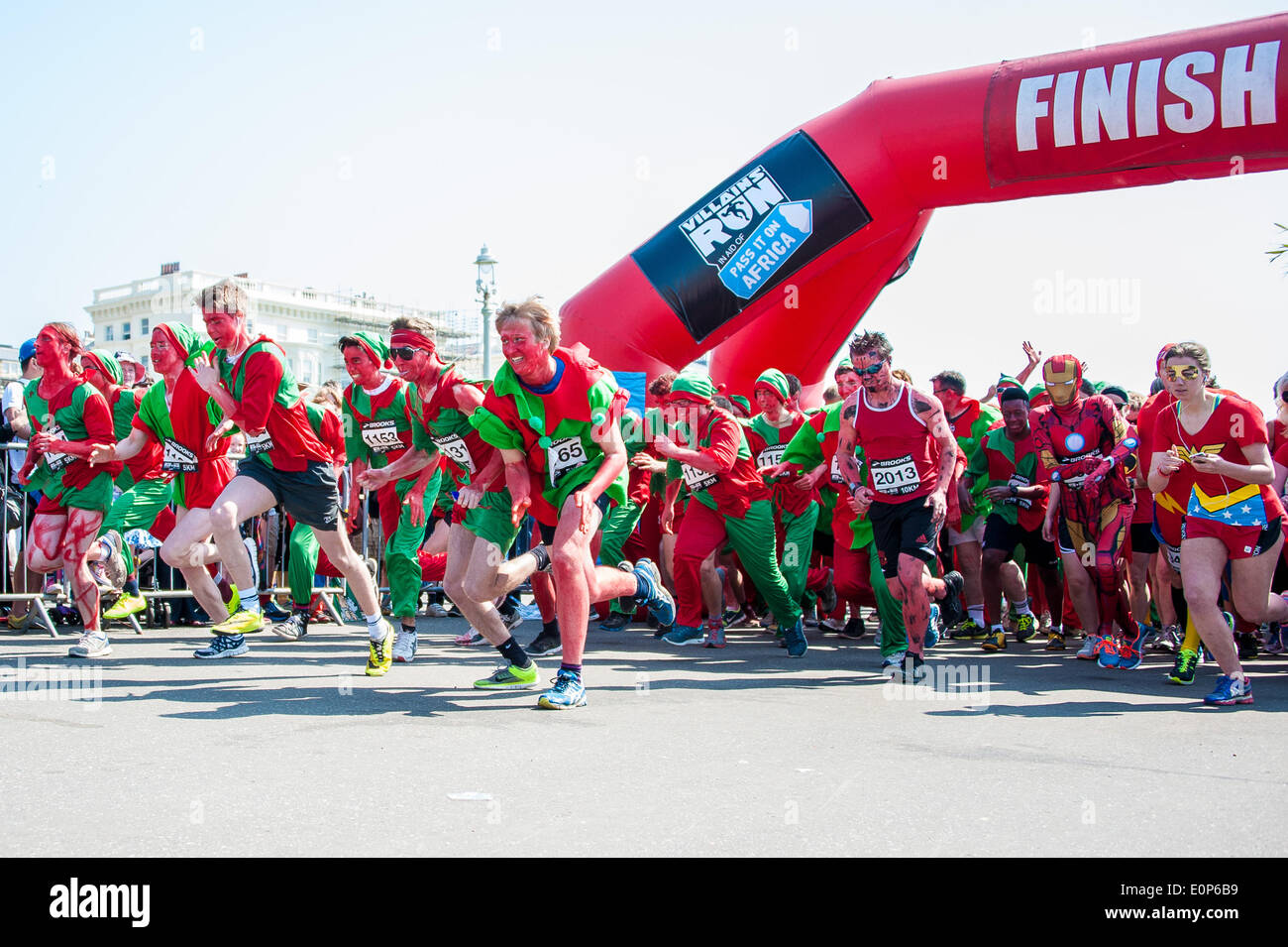 Brighton Uk 18th May 2014 Startline For The Charity Fun Run On